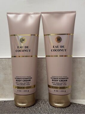 NWT BBW Eau de Coconut Ultimate Hydration Body Cream Set